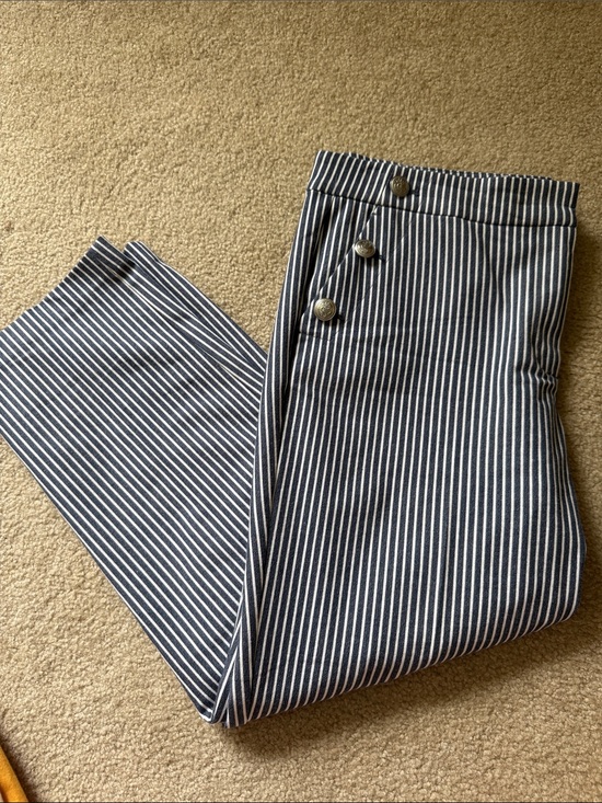 LOFT Pants - LOFT Striped Navy & White Women’s Dress Pants